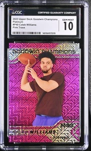 2023 Goodwin Champions Caleb Williams Pink Traxx Prizm RC #/299 CGC 10, 2024 #1 - Picture 1 of 2