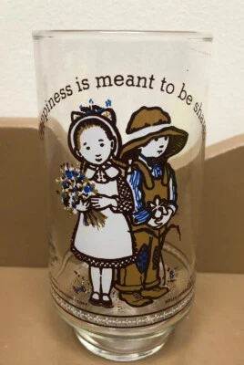 Vaso Holly Hobbie Happiness Is Meant To Be Shared Happy Talk Coca Cola vintage Foto 1 de 4