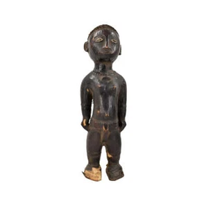 Ejagham Ekoi Standing Wood Figure with Leather Nigeria - Picture 1 of 6