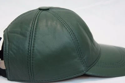 Nueva Gorra de Béisbol 100% Real Cuero de Cordero Genuino Sombrero Visera Deportiva 32 COLORES Foto 1 de 4