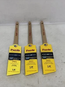 Lot Of (3) Purdy Clearcut 1-1/2 in. W Angle Nylon Polyester Trim Paint Brush - Picture 1 of 3
