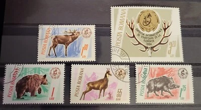 Posta Rumania 1965 Hunting Tropy #1797-1801 Foto 1 de 2