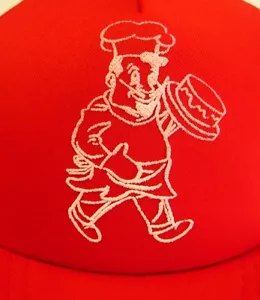 Baker’s Oven rote Truckerkappe Drummond Island Snapback Mütze Michigan Baker Logo OG - Bild 1 von 2