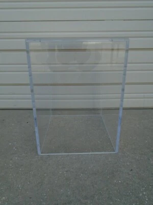 Lucite Cube End Table Acrylic Beach Hollywood Regency Plant stand Side Pedestal - Image 1 of 4