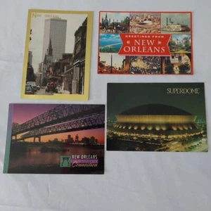 4 Collectible Post Cards - New Orleans Crescent City - Superdome - Greetings  - Picture 1 of 6