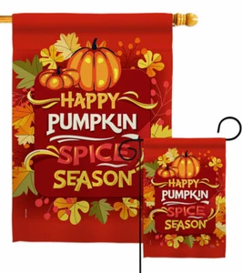 Pumpkin Spice Garden Flag Harvest Autumn Fall Decorative Gift Yard House Banner - Picture 1 of 17