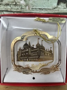 South Dakota "CORN PALACE" Weihnachtsschmuck gold geblitzt Messing MITCHELL SD - Bild 1 von 8