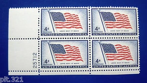 Sc # 1094 ~ Plate # Block ~ 4 cent Flag Issue (gg25) - Picture 1 of 1