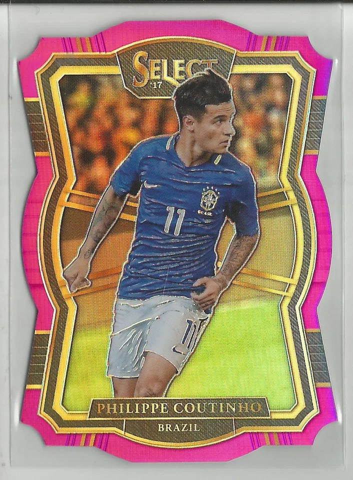 2017-18 Panini Select Philippe Coutinho Die-Cut Pink Refractor Card #ed 29 / 60 - Image 1 of 1