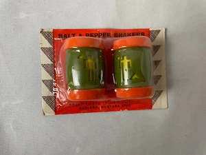 Shaker sale e pepe scuola indiana Saint Labre 2" Ashland Montana arancione verde - Foto 1 di 2