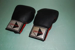 CENTURY ADULT BOXING GLOVES 16OZ. BLACK/RED - Picture 1 of 7