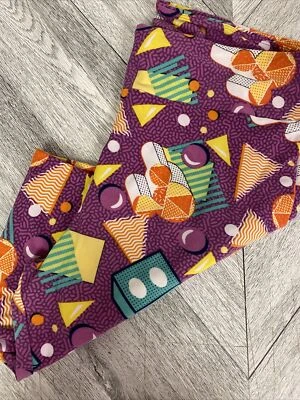 Leggings LuLaRoe TC Disney Multicolor Geométricos Mickey Mouse Púrpura Nuevos sin Etiquetas Foto 1 de 4