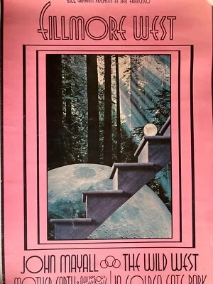 FILLMORE POSTER 1969 Original Bill Graham #188 JOHN MAYALL  DAVID SINGER 0140 - Image 1 of 4
