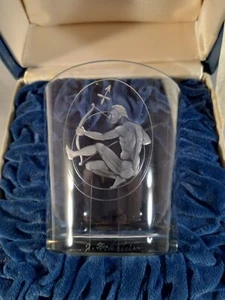 Antikes böhmisches Schütze Sternzeichen geätztes Whiskyglas von Jindrich Tockstein - Bild 1 von 14