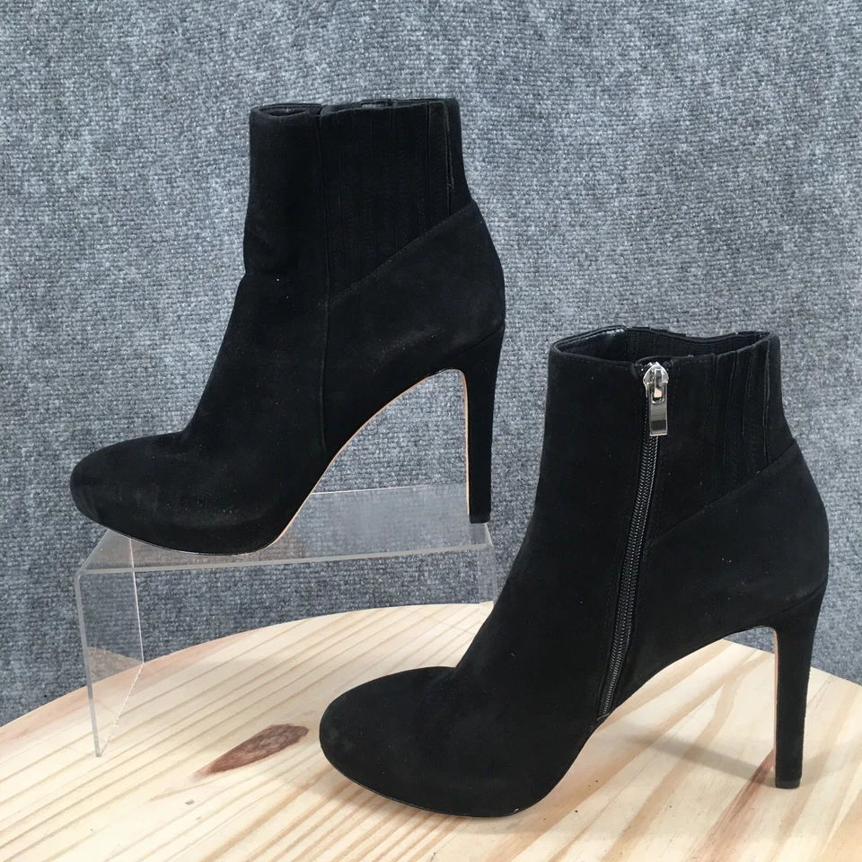 Via Spiga Botas Mujer 9.5 M Botines Tacones Informales Cuero Negro Cremallera Foto 1 de 4