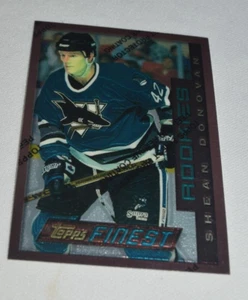 Tarjeta Topps Finest 1996 - Rookie Shean Donovan Right Wing Sharks # 163 - Imagen 1 de 4