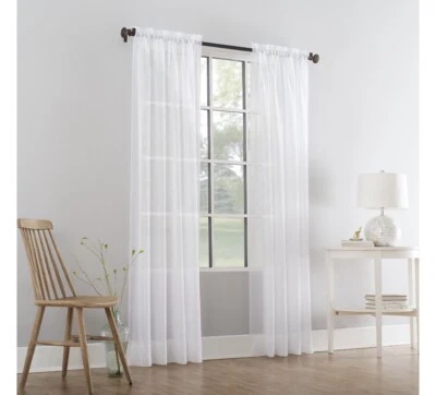 Luxury Drapery Sheer Voile Window Curtain Panel 59 in. X 63 in. - Image 1 of 4