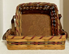 Vintage Yoder's Amish Handcrafted Baskets - Lot of 2 - Napkin & Dinner Roll
