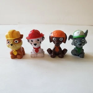Paw Patrol Mini Cake Toppers/Toys 2" Rubble Rocky Marshall Zuma Pre-owned - Picture 1 of 6