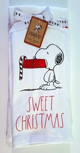 Snoopy Peanuts Set 2 paños de cocina toalla toalla de cocina RAE DUNN blanco NUEVO EE. UU. - Imagen 1 de 20