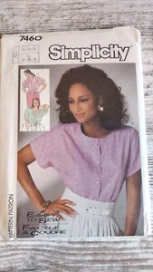 Simplicity Uncut Women's Blouse Pattern #7460 Size 16-18-20 - Picture 1 of 3