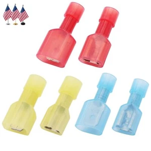 50/100PCS Insulated Nylon Female Male Spade Wire Connectors Crimp Terminals - Picture 1 of 15