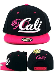 Wynn New 1954 California Republic Cali Youth Black Pink Era Snapback Hat Cap - Picture 1 of 7