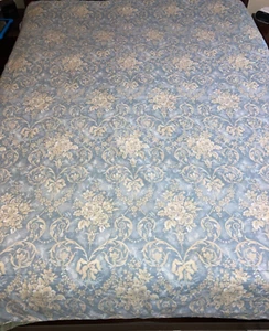 Blue Floral Queen Comforter Sheets Pillow Case Shams Dust Ruffle 8 piece Set - Picture 1 of 15