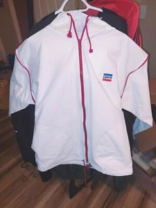 Mark Schultz Olympic Champion 1984 Olympic Convertible White Levi's Jacket - Picture 1 of 10