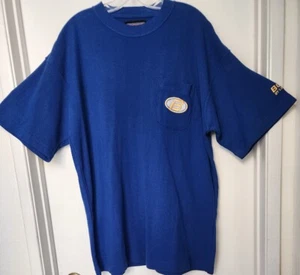 Vintage Boss IG Design kurzärmeliges Shirt Pin Point Herren Größe XL königsblau neu mit Etikett - Bild 1 von 7