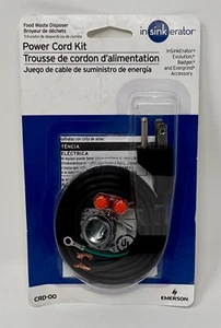 NEW InSinkErator ~ CRD-00 Power Cord Kit Pack of 1 Black - Picture 1 of 2