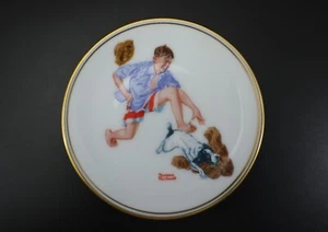 Norman Rockwell Collector Plate STOLEN CLOTHES Miniature Porcelain 1983 Vintage - Picture 1 of 9
