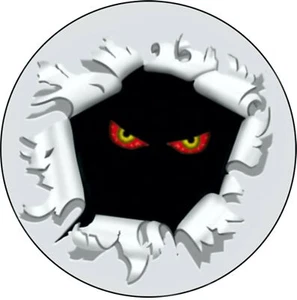 Aufkleber Dimension Einschussloch 70 mm Motiv Augen Auto Motorrad Sticker - Bild 1 von 1