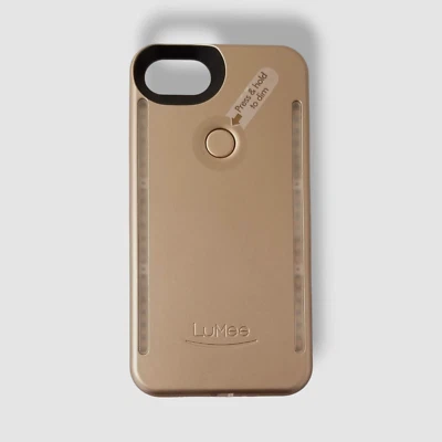 Funda para teléfono celular Lumee Duo Series dorada mate iluminada selfie iPhone 7 $70 Foto 1 de 4