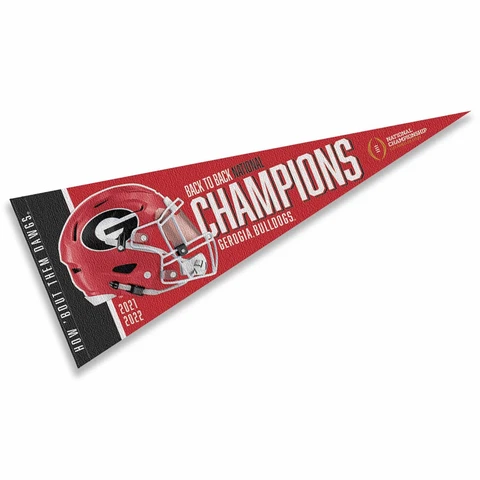 Georgia Bulldogs 2022 CFP Football National Champions Full Size Pennant Cover