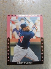Kirby Puckett Minnesota Twins Pink Stars Baseball Hottest Hitters Oddball NM