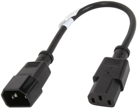 1ft short Male~Female PC Power Extension Cord/Cable/Wire IEC320 C13~C14 $Shdisc - Image 1 of 1