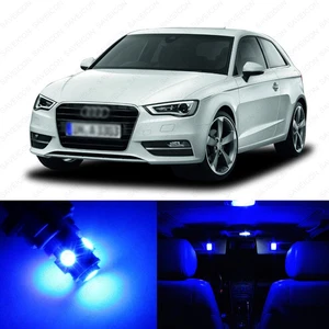 14 x Blue LED Interior Light Package For 2006 - 2013 Audi A3 S3 8P + PRY TOOL - Picture 1 of 7