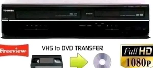 Toshiba DVR20KB VHS DVD Recorder Copy VHS to DVD New Remote & Set Up Guide - Picture 1 of 22