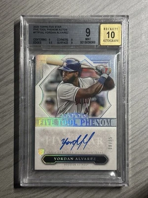 2020 Topps Yordan Alvarez Five Star Tool Phenom RC Auto /25 Astros BGS 9/10 MINT - Image 1 of 2