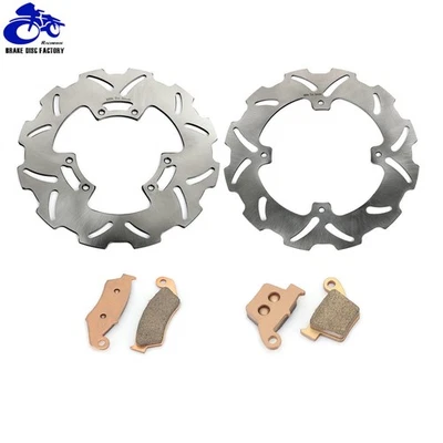 For Honda Brake Disc Rotors Pads Kit CRF250X CRF450X 05-18 CRF250R CRF450R 04-14 - Image 1 of 4