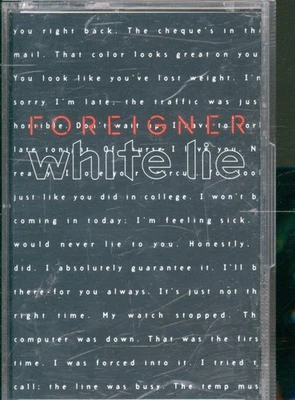 Foreigner White Lie cassette UK Arista 1994 single version cassette single b/w - Image 1 of 2