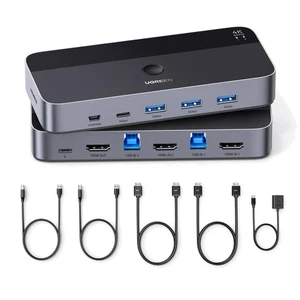 HDMI KVM Switch 4K@60Hz USB 3.0 4 Ports für 2 Computer HDMI USB Umschalter - Bild 1 von 12