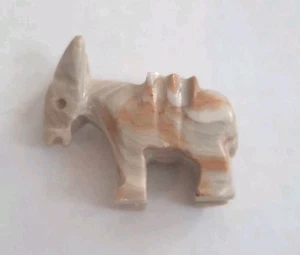 Hand Carved Stone Donkey Figurine Mule Burro Figure Sculpture - Picture 1 of 7