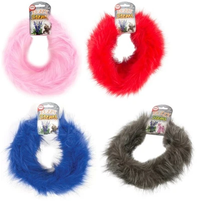 Assorted Fuzzy Craft Stems 9' Pin, Red, Blue, Gray - Image 1 of 4