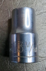 Craftsman 13 MM - 12 Point 1/2" Drive Shallow Socket V 44234 Made In USA  - Picture 1 of 6