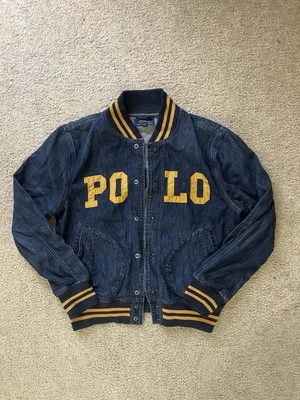 Polo Ralph Lauren джинсовой ткани Bomber Letterman с надписью Varsity куртка - Изображение 1 из 4