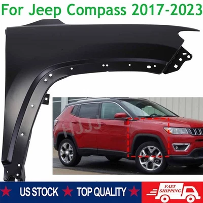 Front RH/Passenger Side Fender For 2017 2018 2019-2023 Jeep Compass Primed Steel — 第 1/4 张图片