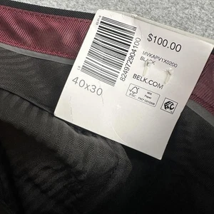 Madison Anzughose Herren 40 x 30 schwarz Smoking formell vorne flach Polyester Viskose - Bild 1 von 12