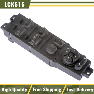 Interruptor maestro de ventana eléctrica delantera izquierda DORMAN se adapta a 97-01 Cherokee 4 puertas Foto 1 de 4